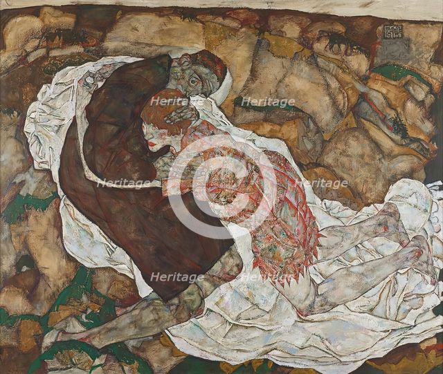 Death and the Maiden, 1915. Creator: Egon Schiele.
