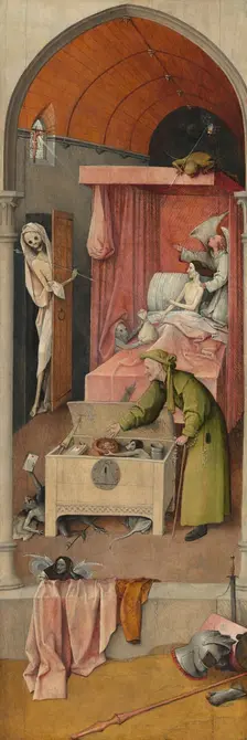 Death and the Miser, c. 1485/1490. Creator: Hieronymus Bosch