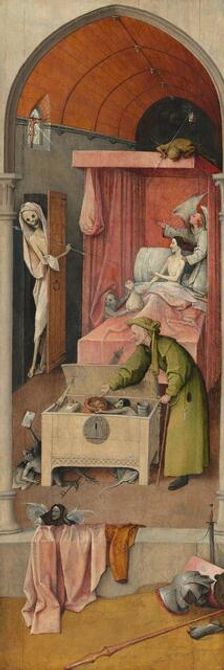 Death and the Miser, c. 1485/1490. Creator: Hieronymus Bosch