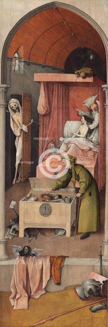 Death and the Miser, ca 1485. Artist: Bosch, Hieronymus (c. 1450-1516)