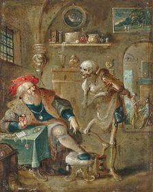 Death and the Miser. Creator: Francken, Frans, the Younger (1581-1642)