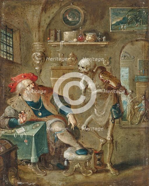 Death and the Miser. Creator: Francken, Frans, the Younger (1581-1642).