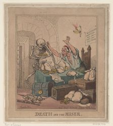 Death and the Miser, December 20, 1801., December 20, 1801. Creator: Thomas Rowlandson