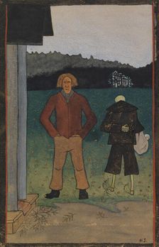 Death and the Peasant, 1895. Creator: Hugo Simberg