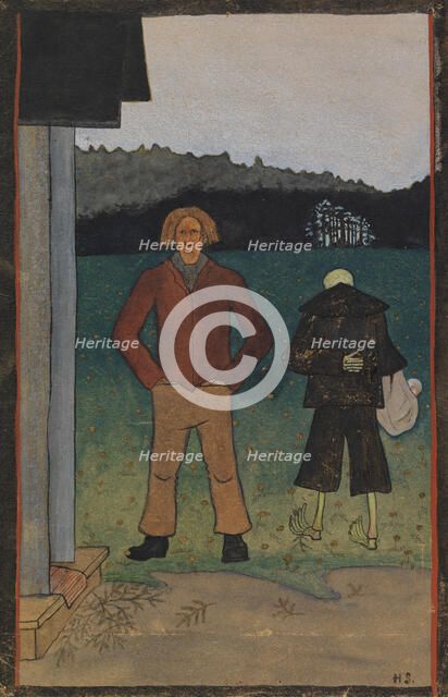 Death and the Peasant, 1895. Creator: Hugo Simberg.