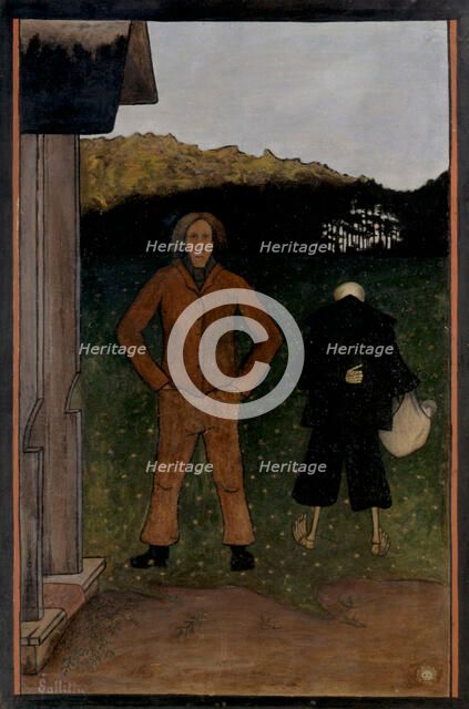 Death and the Peasant, 1896. Creator: Simberg, Hugo (1873-1917).