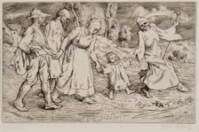 Death And The Ploughman's Wife - Frontispiece, 1888. Creator: William Strang