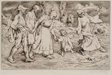 Death And The Ploughman's Wife - Frontispiece, 1888. Creator: William Strang