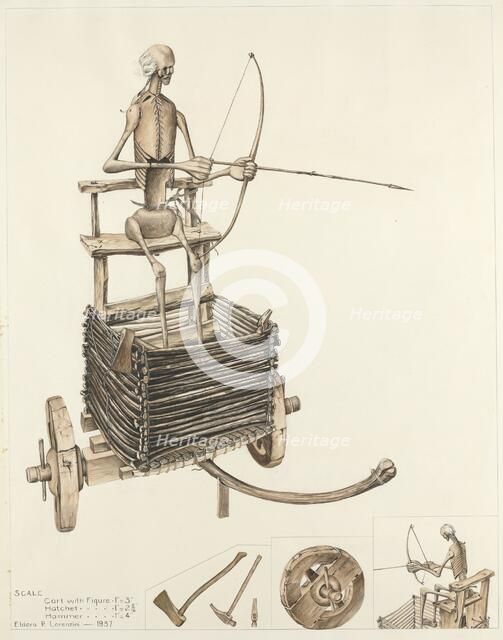 Death Angel and Cart, 1937. Creator: Eldora P. Lorenzini.