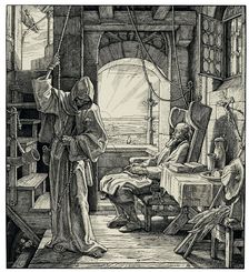 Death as a friend, 1851. Creator: Rethel, Alfred (1816-1859)
