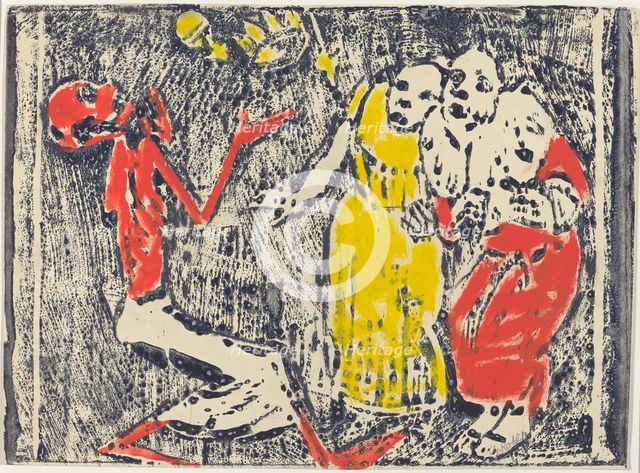 Death as Juggler, 1918/1919. Creator: Christian Rohlfs.