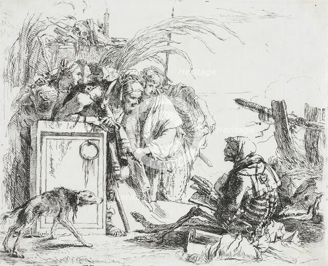Death Giving Audience, c1741-1742. Creator: Giovanni Battista Tiepolo.