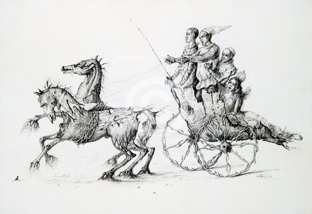 'Death in Barouche', c1850-1890. Artist: Stanislas Lepine