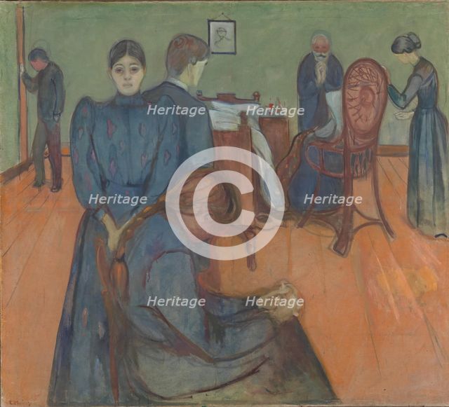 Death in the Sickroom, 1893. Creator: Edvard Munch.