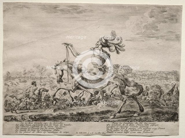 Death on the Battlefield, 1646-1647. Creator: Stefano Della Bella (Italian, 1610-1664).