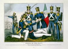 Death of Col. Clay, Battle of Buena Vista, Feby. 23d, 1847, pub. 1847. Creator: American School (19th Century)
