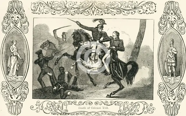'Death of Colonel Yell', 1849. Creator: Unknown.