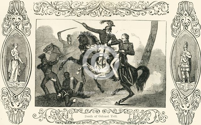 'Death of Colonel Yell', 1849. Creator: Unknown.