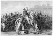 Death of Colonel Finnis at Meerut 1857, (c1860)