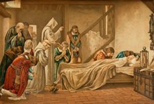 Death of Columbus, 1890. Creators: Juan Alaminos, Francisco Ortego y Vereda