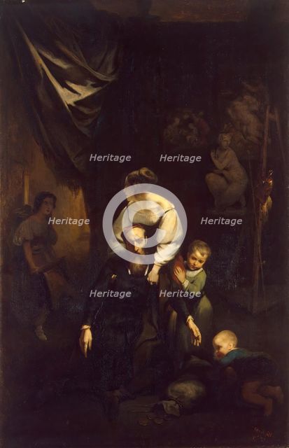 Death of Correggio, 1834. Creator: Octave Tassaert.