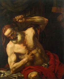 Death of Cato of Utica, 1670. Creator: Giovanni Battista Langetti