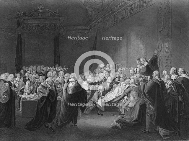 'Death of Chatham', 1859. Artist: Francis Nicholson.