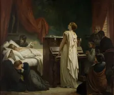 Death of Chopin, 1885. Creator: Felix Joseph Barrias