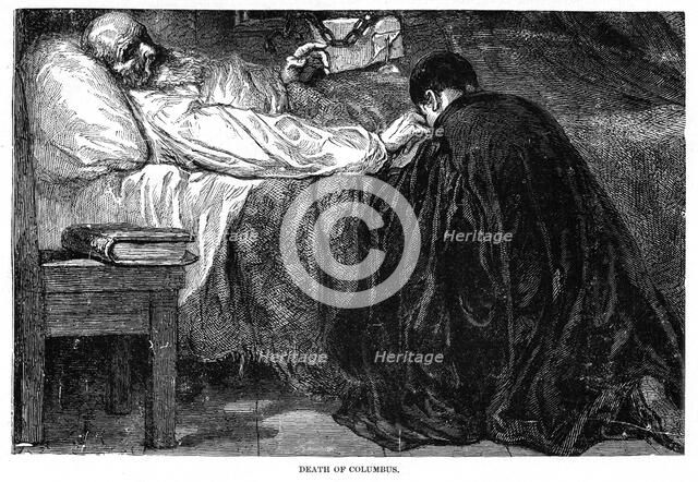 Death of Christopher Columbus, 1506, (1872). Artist: Unknown