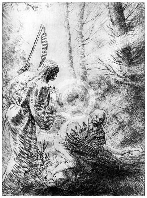 'Death of a Woodhewer', c1860-1910 (1924).Artist: Alphonse Legros