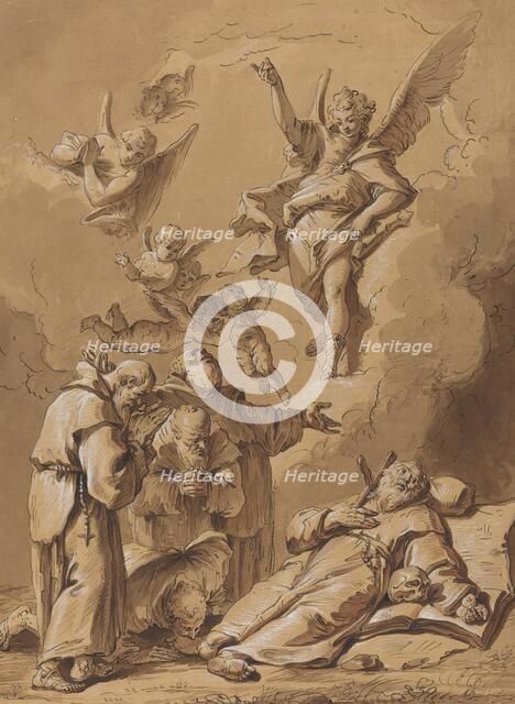 Death of a Holy Friar, 18th century. Creator: Francesco Fontebasso.