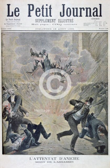 Death of an anarchist assassin, Aniche, France, 1895. Artist: Henri Meyer