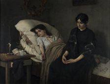 Death of an Orphan, 1884. Creator: Stanislaw Grocholski