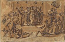Death of Ananias, 1518. Creator: Ugo da Carpi (1480-1532)