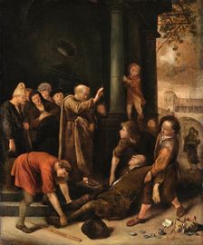 Death of Ananias, 1651. Creator: Steen, Jan Havicksz (1626-1679)