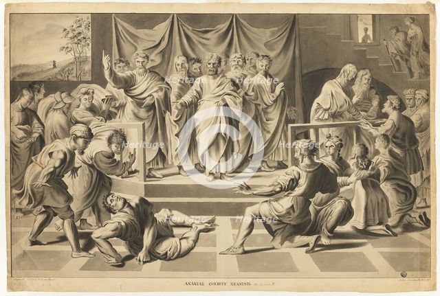 Death of Ananias, 1795. Creator: John Constable.