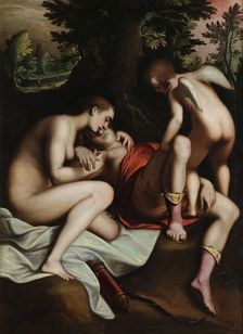 Death of Adonis, before 1585. Creator: Cambiaso (Cambiasi), Luca (1527-1585)