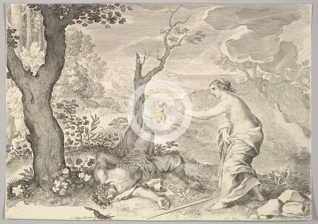 Death of Adonis. Creator: Claude Mellan.