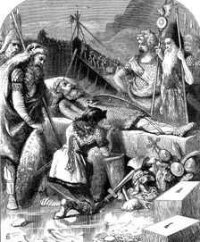 Death of Alaric I, King of the Visigoths at Cosenza, Italy, 410 (1872)