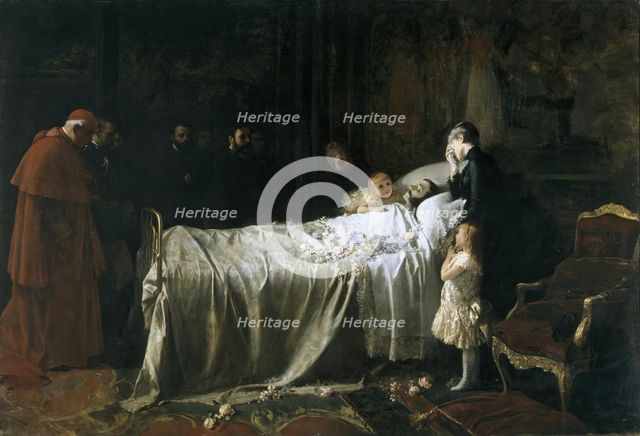 Death of Alfonso XII (The Last Kiss), 1887. Creator: Juan Antonio Benlliure y Gil.