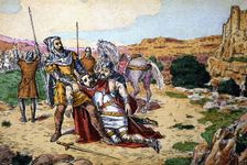 Death of Alphonse V (995-1028), King of Asturias and Leon, during the siege of Viseo (1028)
