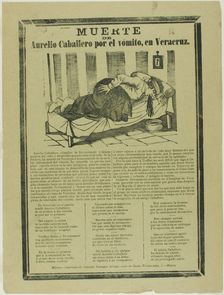 Death of Aurelio Caballero from Yellow Fever in Veracruz, c. 1892. Creator: José Guadalupe Posada