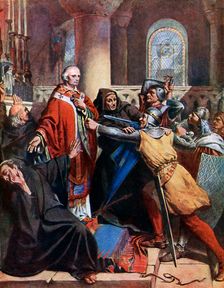 Death of Becket 1170, (19th century).Artist: John Cross