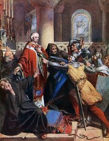 Death of Becket 1170, (19th century).Artist: John Cross