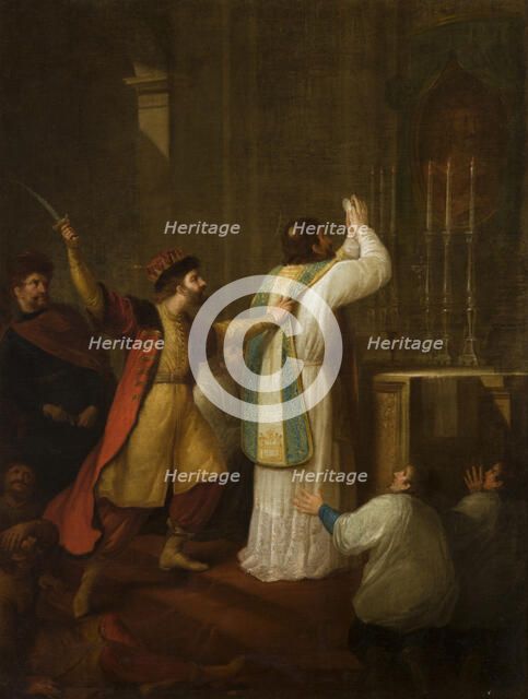 Death of Bishop Stanislaw Szczepanowski, after 1816. Creator: Jozef Peszka.