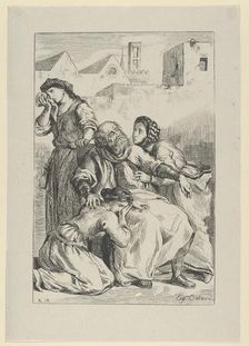 Death of Goetz von Berlichingen, 1845., 1845. Creator: Eugene Delacroix