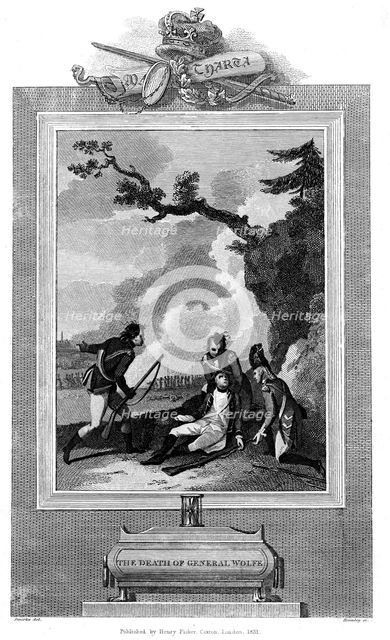 Death of General James Wolfe at the Siege of Quebec, 1759 (1831). Artist: Unknown