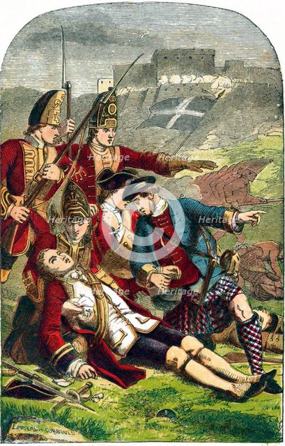 Death of General James Wolfe at the Siege of Quebec, 1759 (c1870). Artist: Edward Henry Corbould