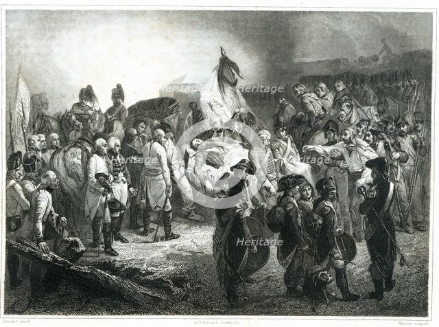 Death of General Marceau in September 1796 after being wounded and taken prisoner by the Archduke…