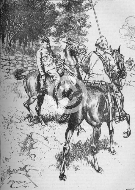 Death of General Symons at the Battle of Talana Hill, Second Boer War, 1899 (1906). Artist: Unknown.